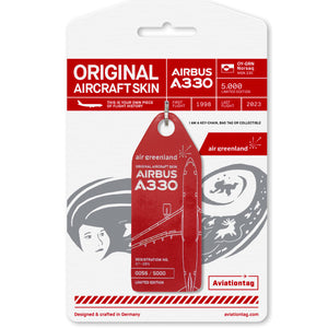 Aviationtag X Air Greenland Norsaq Airbus A330 OY-GRN Edition Red - Aviationtag