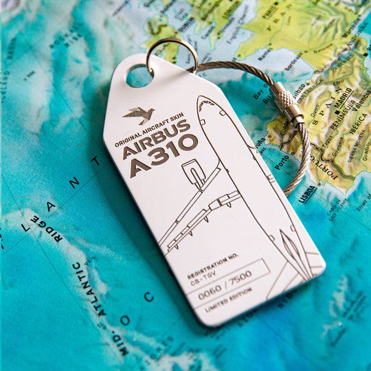 Aviationtag Airbus A310 CS-TGV SATA Azores Airlines Edition White Mood Shot on Map of Azores