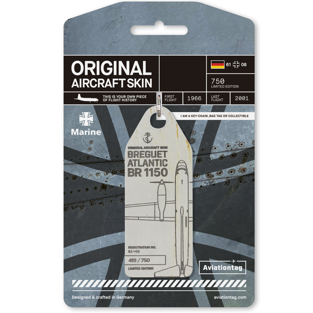 Aviationtag Breguet Atlantic BR1150 - Marine 61+08 Silver