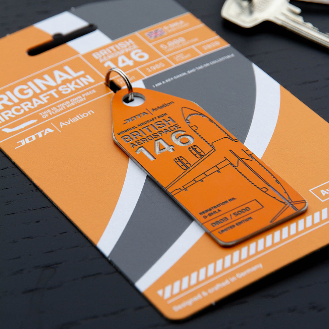 Jota Aviation BAe 146 G-SMLA Aviationtag Edition Plane Tag Mood Photo