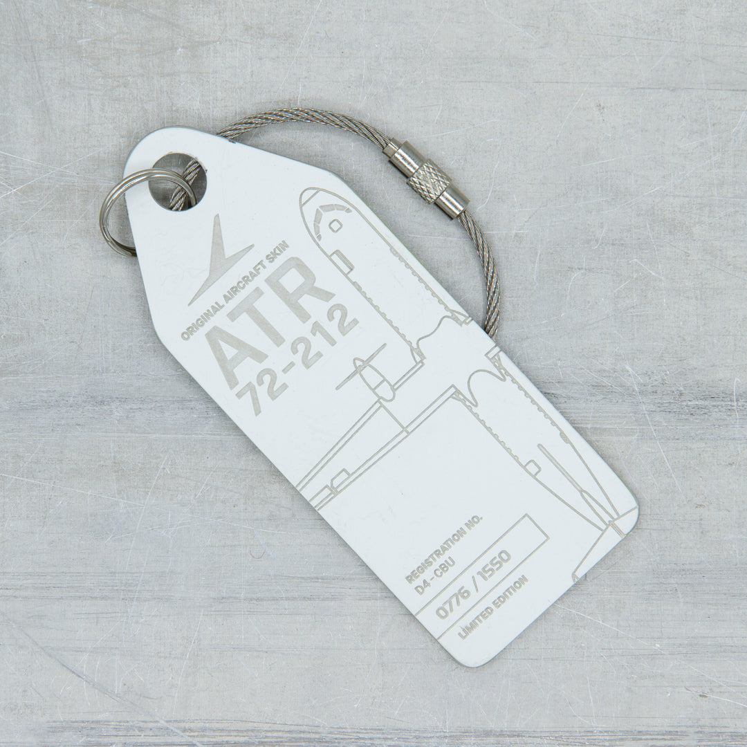 Aviationtag ATR 72 D4-CBU aircraft tag Edition TACV Cabo Verde Airlines - White