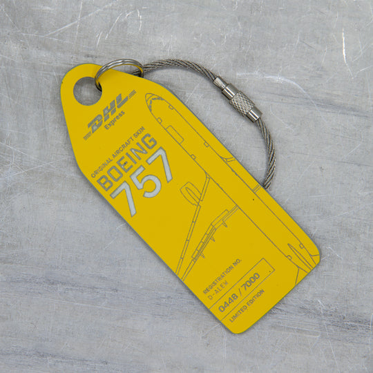 Aviationtag DHL Express Boeing 757-200F D-ALEW Aircraft Tag Edition Front