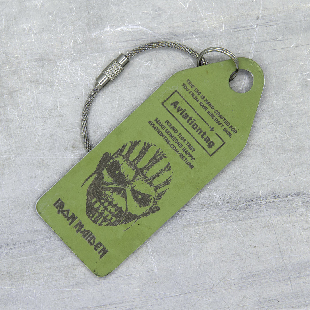 Aviationtag x Iron Maiden Ed Force One Edition Boeing 747 TF-AAK Aircraft Tag - Backside