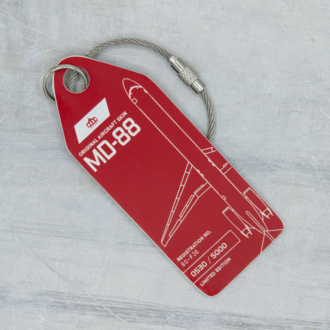 Aviationtag McDonnell Douglas MD-88 EC-FJE Edition Dark Red