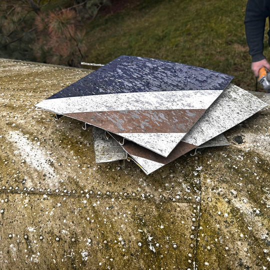 Salvaged fuselage panels from historic Twin Otter MSN 46, later transformed into authentic Aviationtag aircraft tags