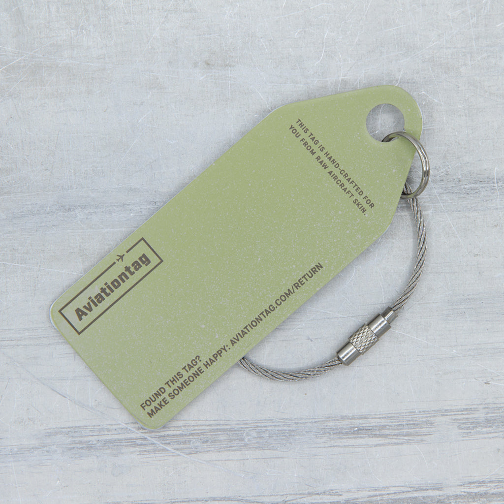 Aviationtag Airbus A330 D-AXGG Eurowings and Turkish Airlines Edition - Photo of backside of aircraft tag without cardboard