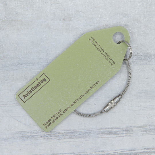 Aviationtag Airbus A330 D-AXGG Eurowings and Turkish Airlines Edition - Photo of backside of aircraft tag without cardboard