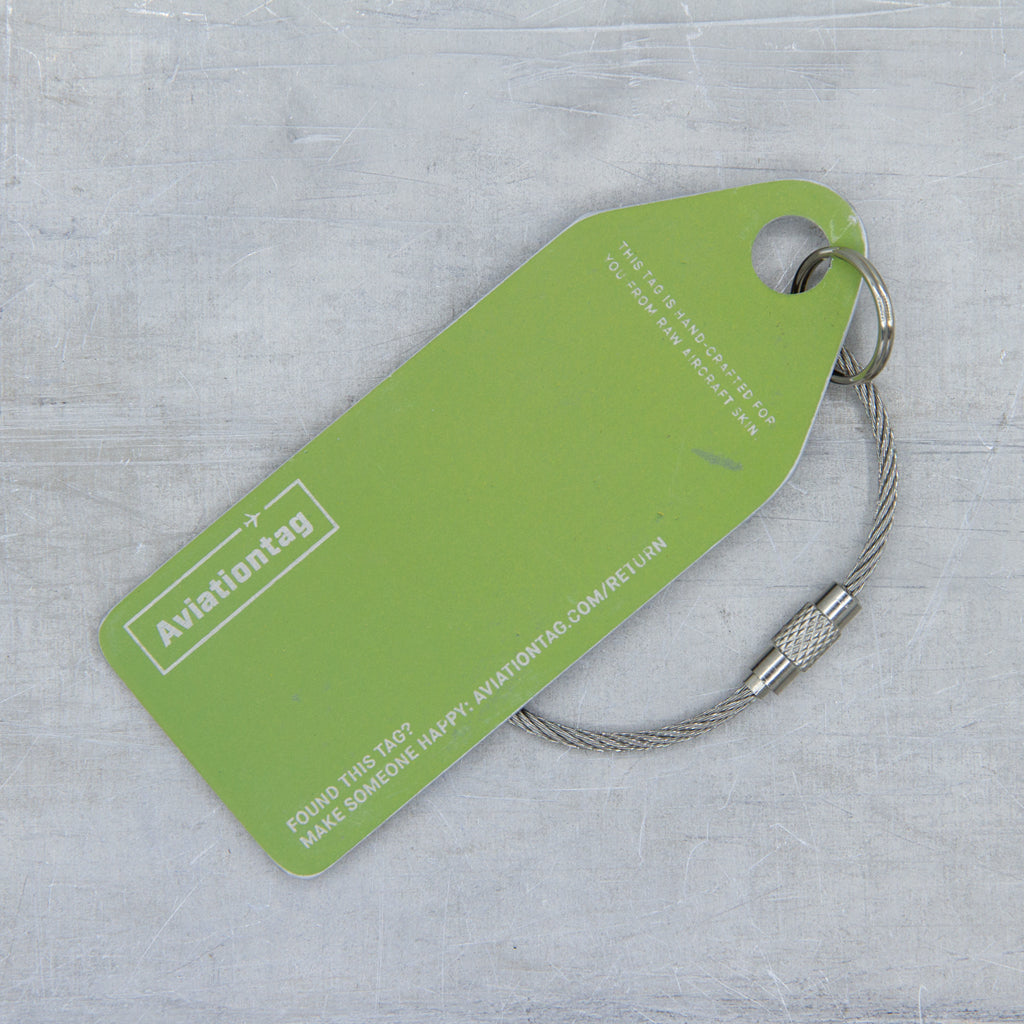 Back view of Aviationtag x Jet2 Boeing 757 aircraft tag from G-LSAI