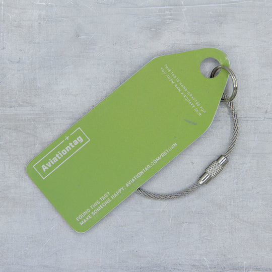 Back view of Aviationtag x Jet2 Boeing 757 aircraft tag from G-LSAI