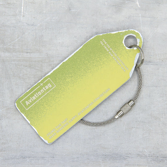 Aviationtag Boeing 747 VQ-BWM / PH-BFV Edition aircraft tags - photo of backside of tag