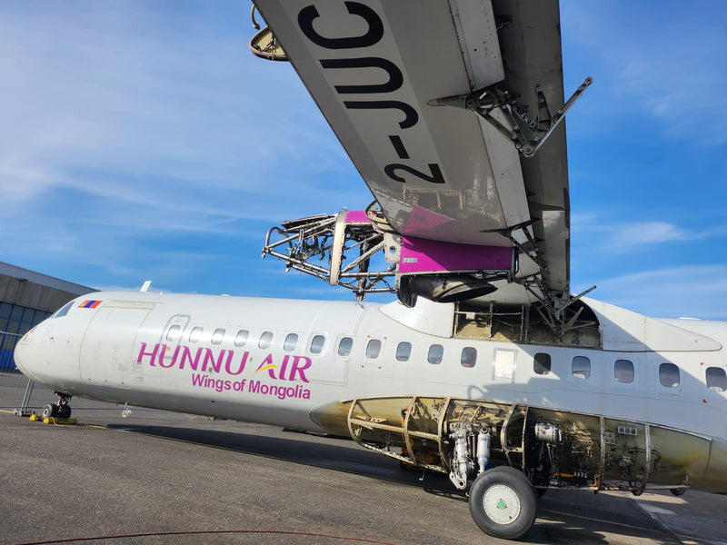 Aviationtag Blog: The Story of Hunnu Air ATR 72 2-JUCE Photo of Teardown
