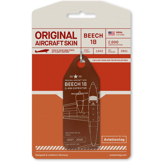 Beechcraft 18 C45H - N6NA - Aviationtag