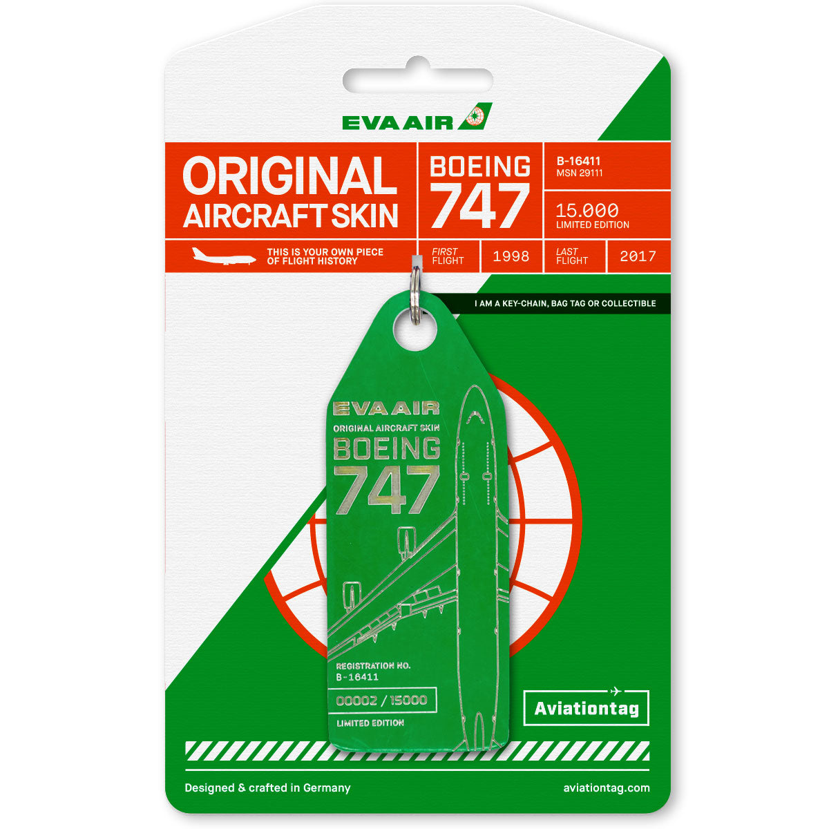 早割切符 Air EVA | Tags Skin Aircraft Boeing Keychain B-16411 747 航空機・ヘリコプター