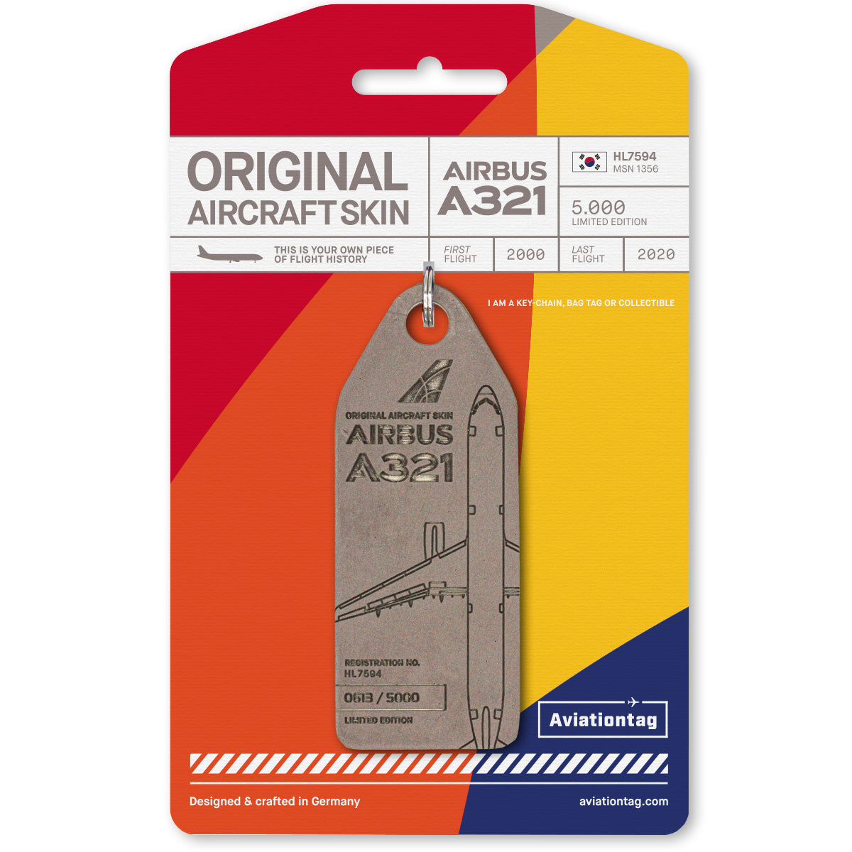 Aviationtag Airbus A321 Asiana HL7594 Edition Stonelake