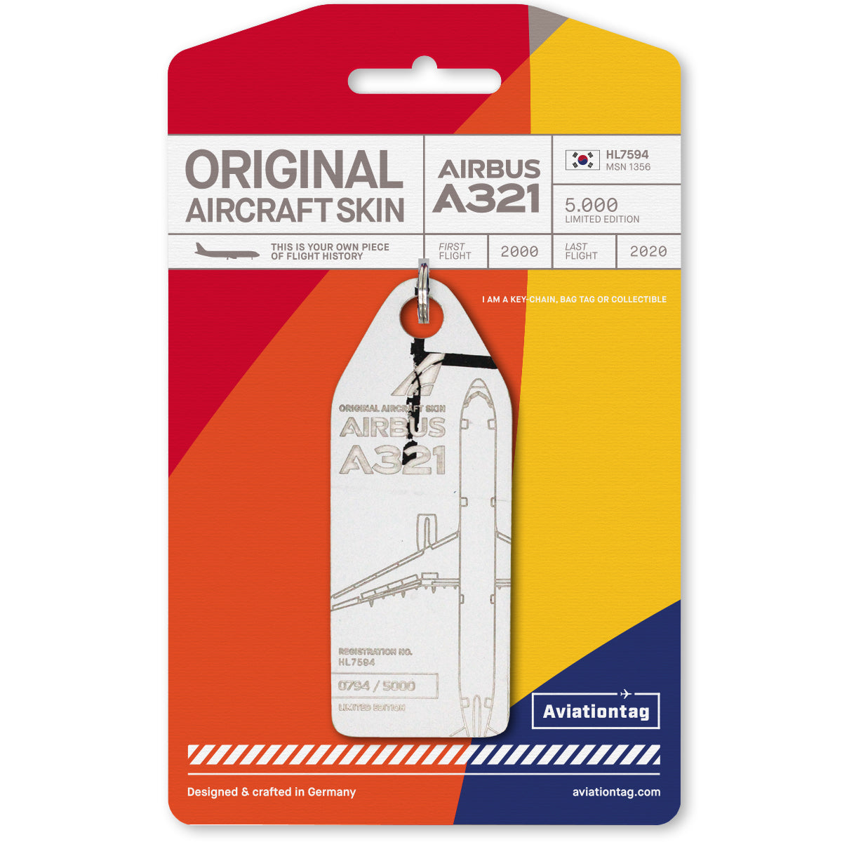 お手軽価格で贈りやすい Aviationtag Asiana Airbus A321 - HL7594 Edition 航空機・ヘリコプター
