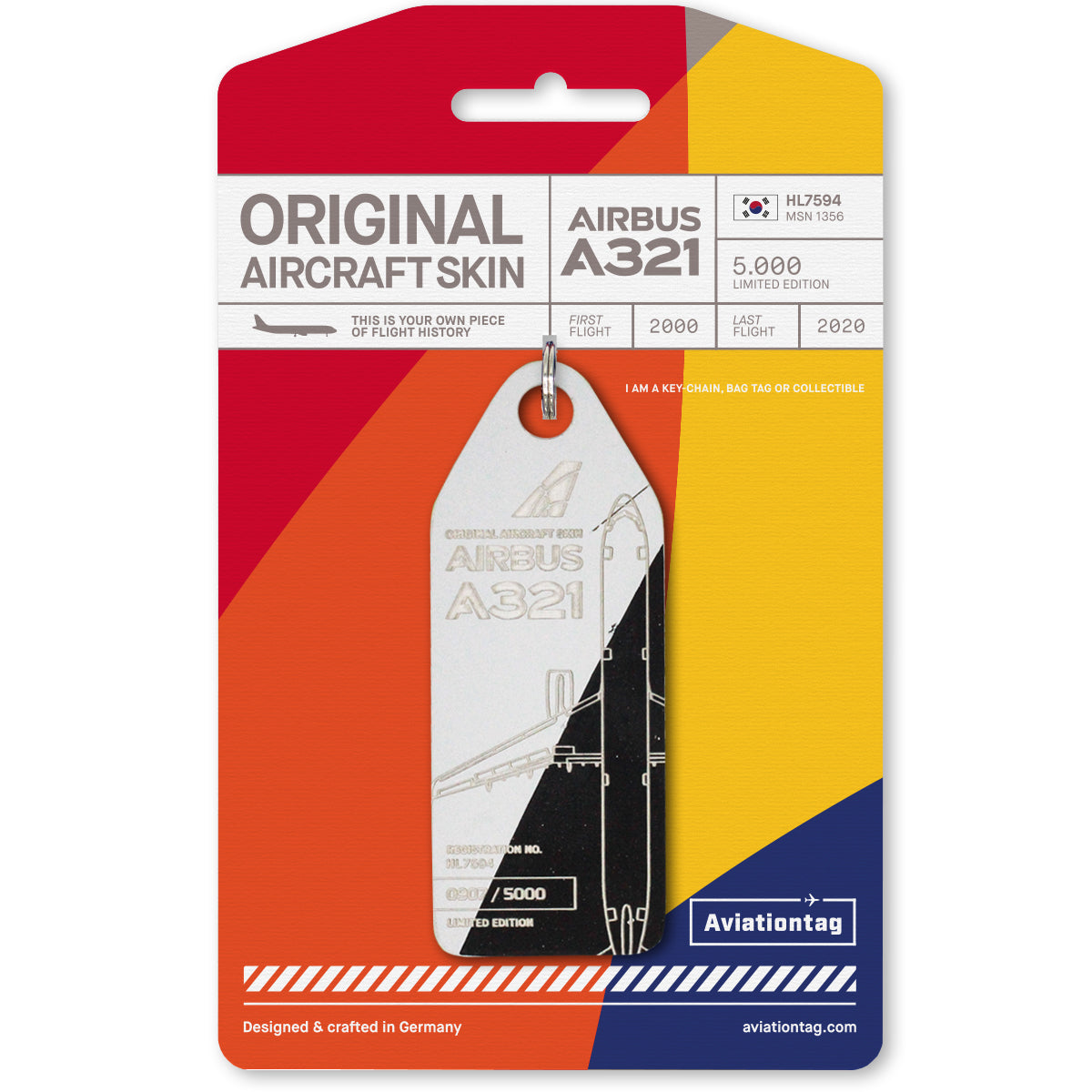 Aviationtag Asiana Airbus A321 - HL7594 Edition