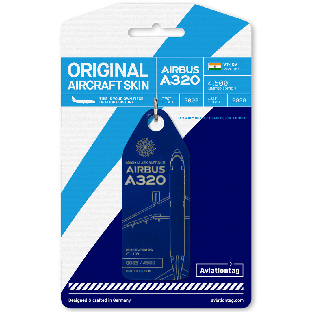 Aviationtag Airbus A320 VT-IDV Edition Collector Set