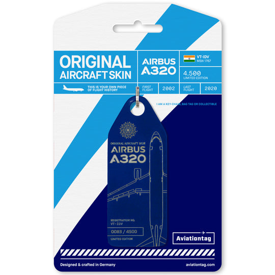 Aviationtag Airbus A320 VT-IDV Edition Collector Set