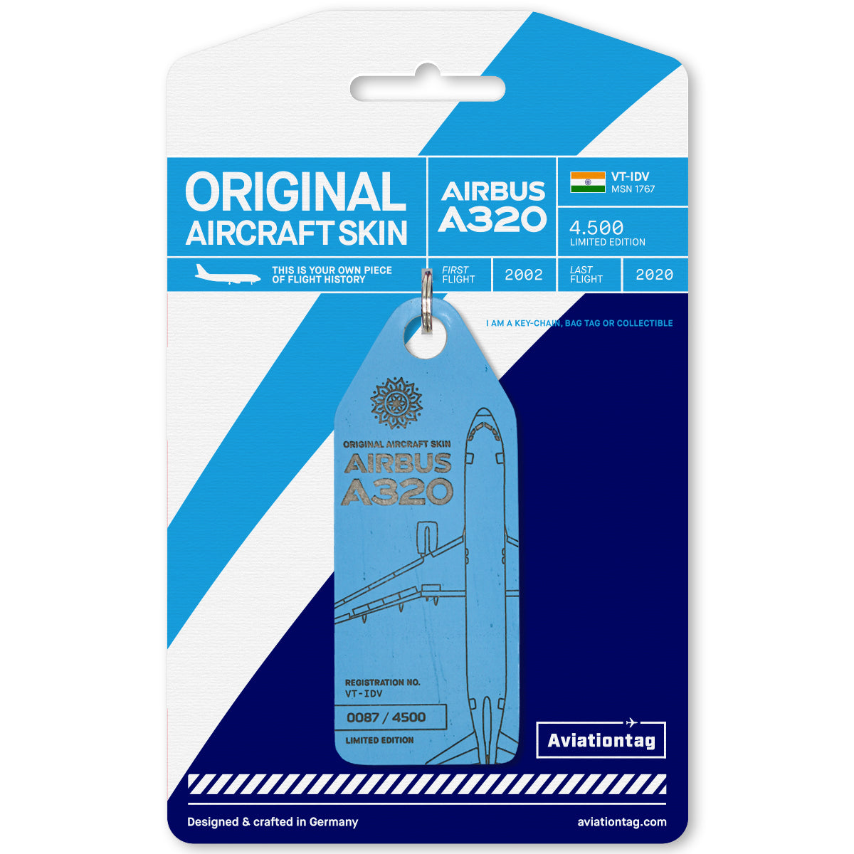 Aviationtag Airbus A320 VT-IDV Edition Collector Set