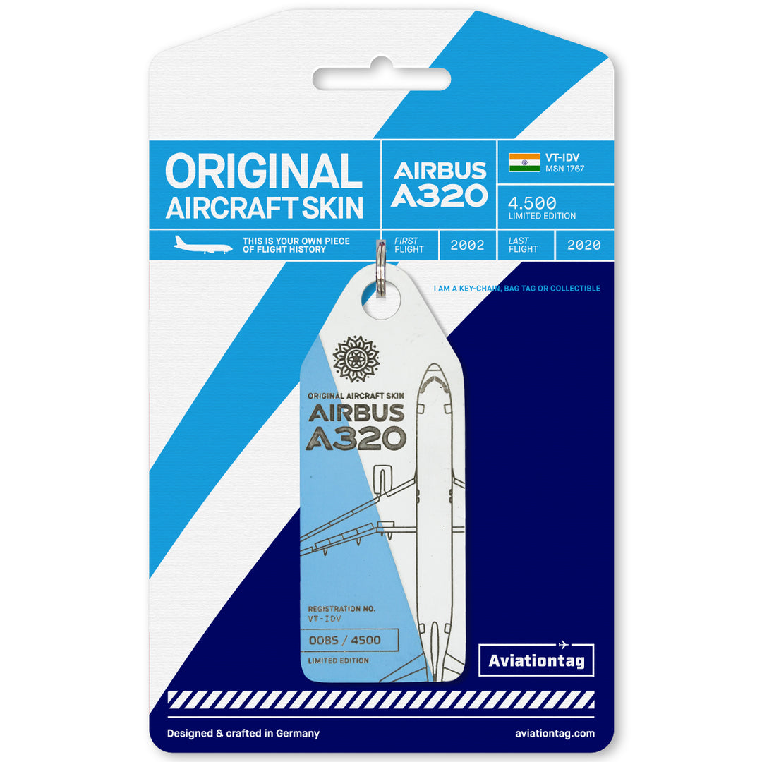 Aviationtag Airbus A320 VT-IDV Edition Collector Set