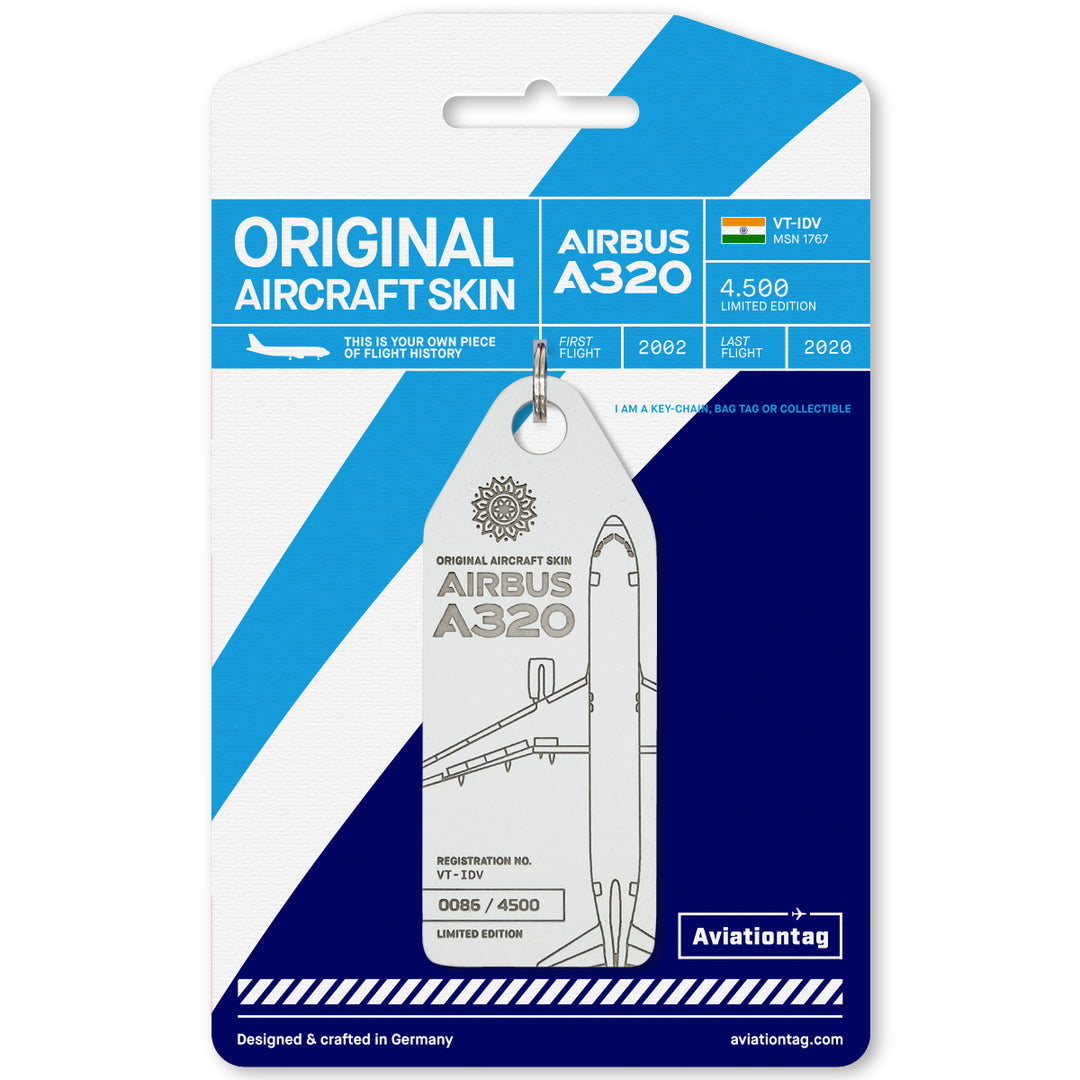 Aviationtag Airbus A320 VT-IDV Edition Collector Set