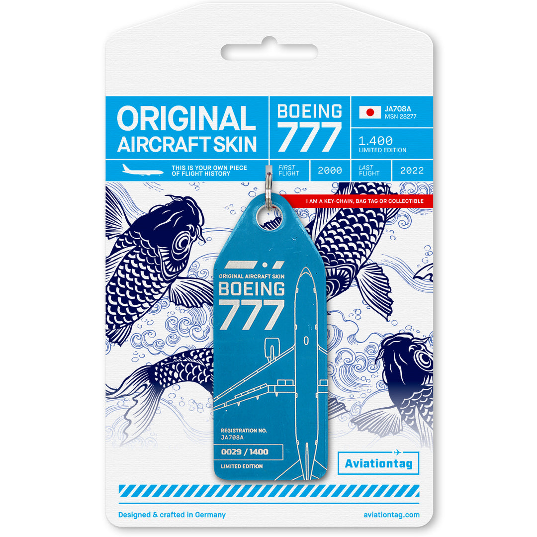 Aviationtag ANA Boeing 777 Edition JA708A Light Blue