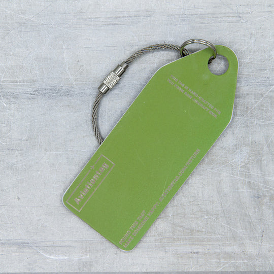 Aviationtag Airbus A220 SU-GFA Edition ex-Egypt Air - White aircraft tag backside close up
