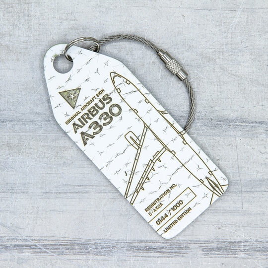 Aviationtag Airbus A330 D-AXGA Cuba Aircraft Tag Edition White Plane Tag Only