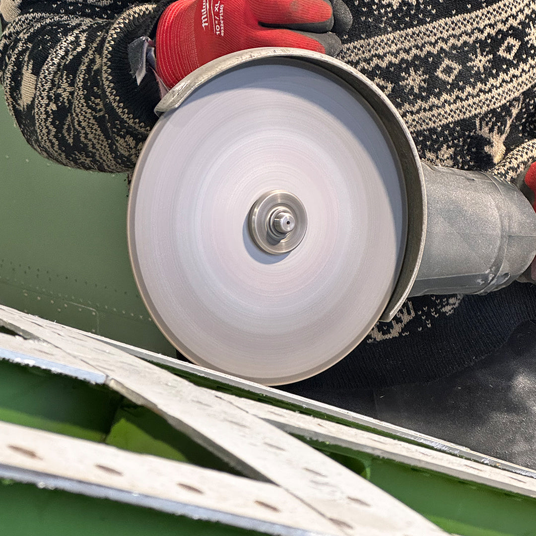 Aviationtag x Lufthansa Airbus A380 D-AIMI Berlin Edition - Part of the upcycling process - cutting the frames