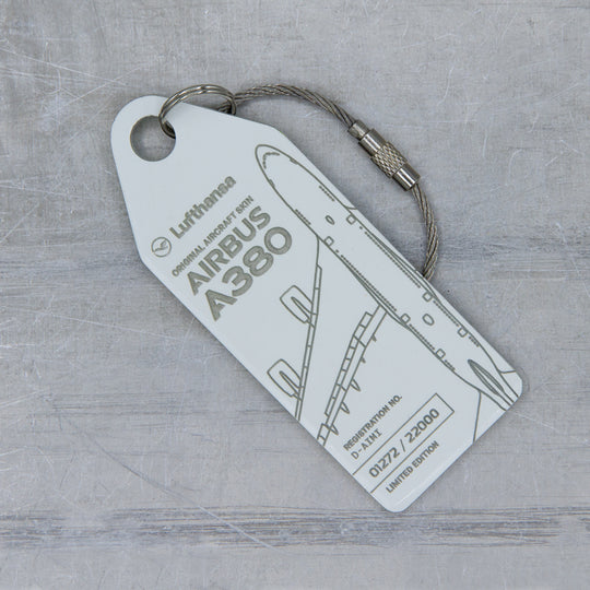 Aviationtag x Lufthansa Airbus A380 D-AIMI Berlin Edition - Aircraft tag close up front side