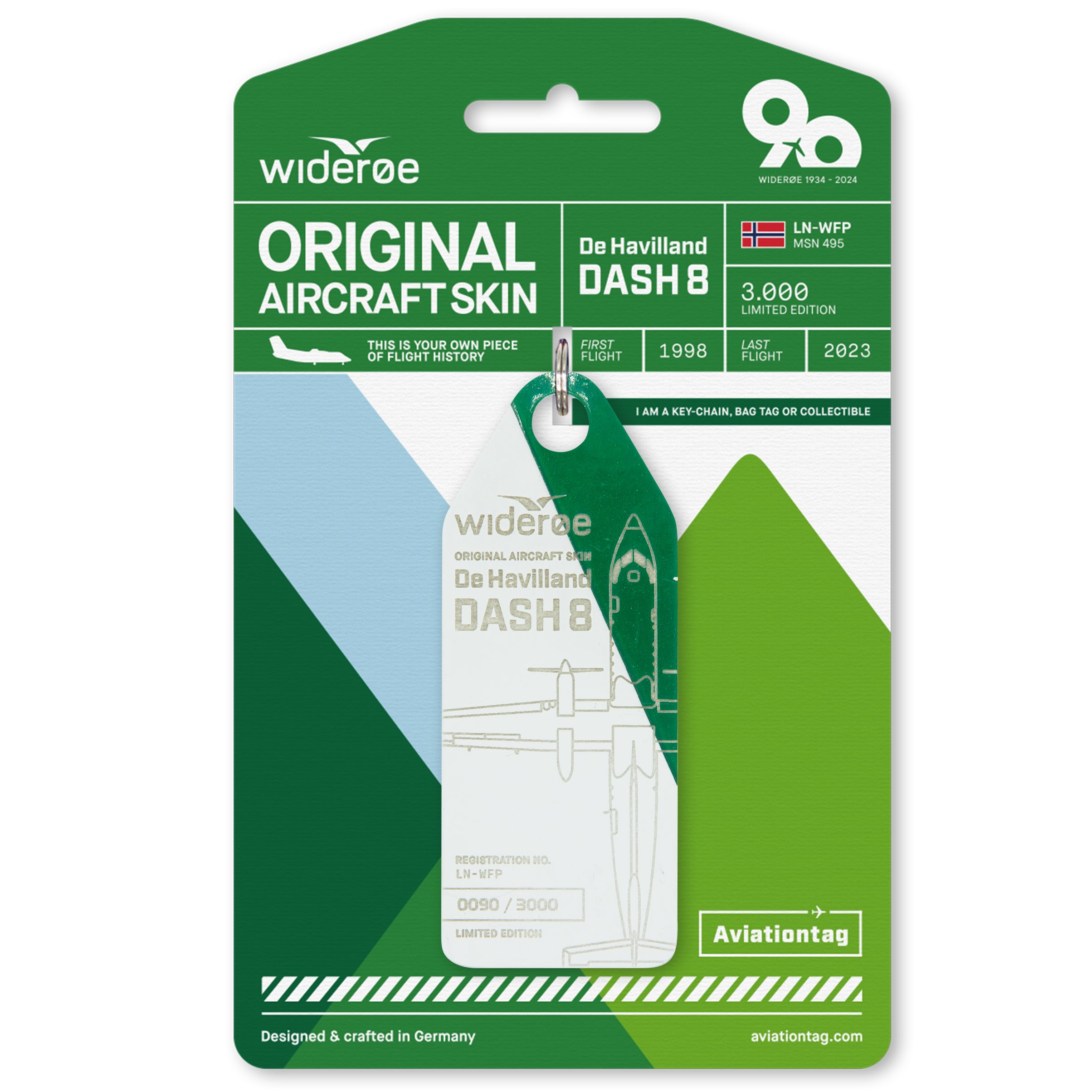 ヴィデロー航空 Aviationtag DHC-8-300 Aviationtag Widerøe De Havilland Canada DHC-8-300 (DASH 8