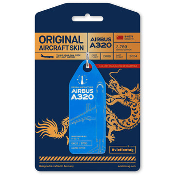 Aviationtag B-6279 Airbus A320 Edition China Southern Airlines aircraft tag light blue with packaging