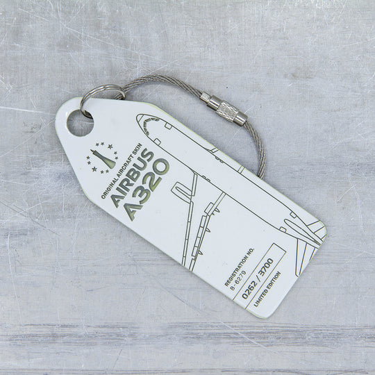 Aviationtag B-6279 Airbus A320 Edition China Southern Airlines white aircraft tag close up
