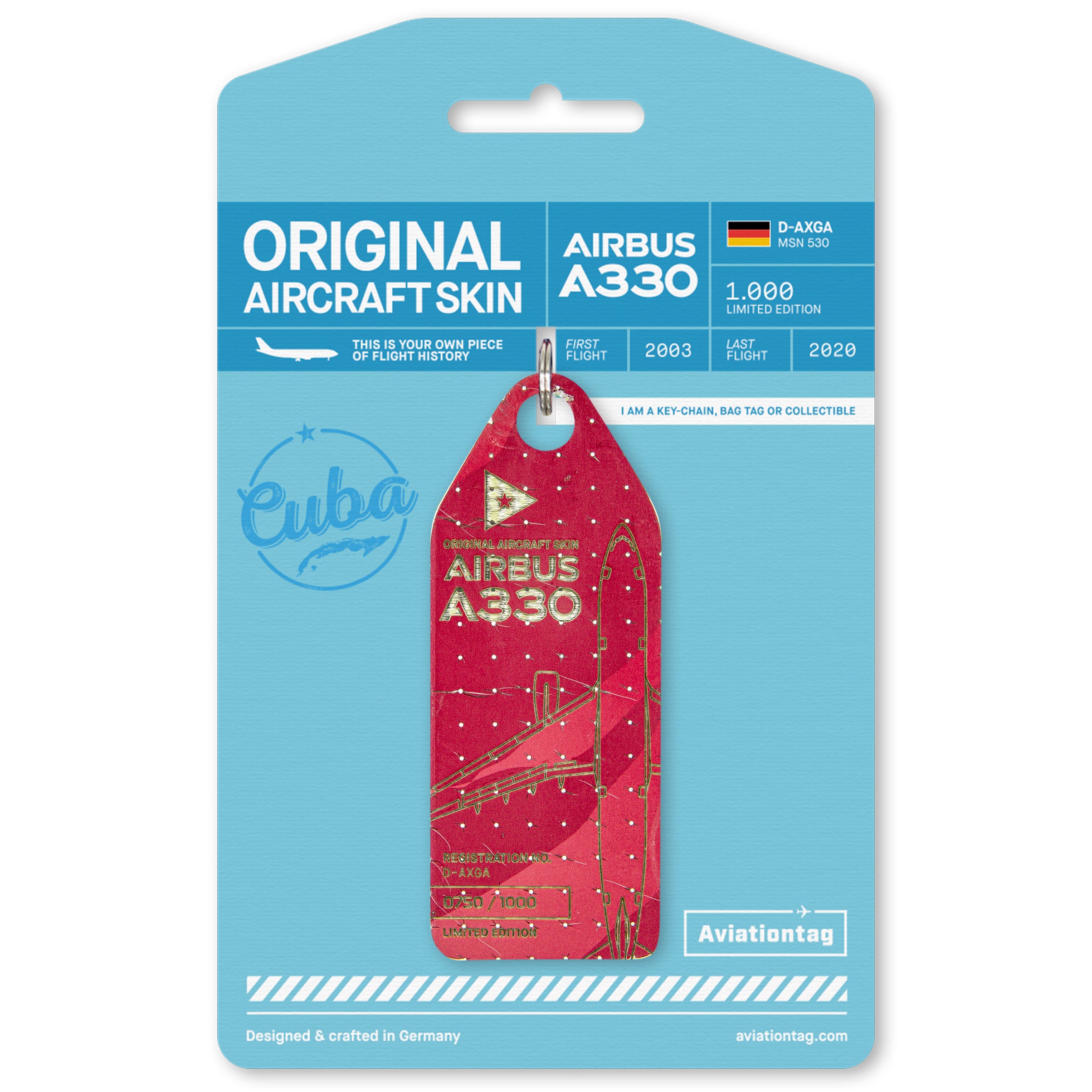 ヴァージン Aviationtag A330-223 Aviationtag Cuba Edition – Limited A330 Edition of the D-AXGA