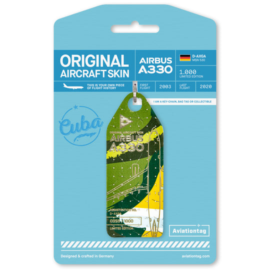 Aviationtag Airbus A330 D-AXGA Cuba Aircraft Tag Edition Tricolor Variation 1