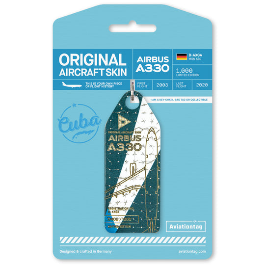 Aviationtag Airbus A330 D-AXGA Cuba Aircraft Tag Edition Tricolor Variation 1
