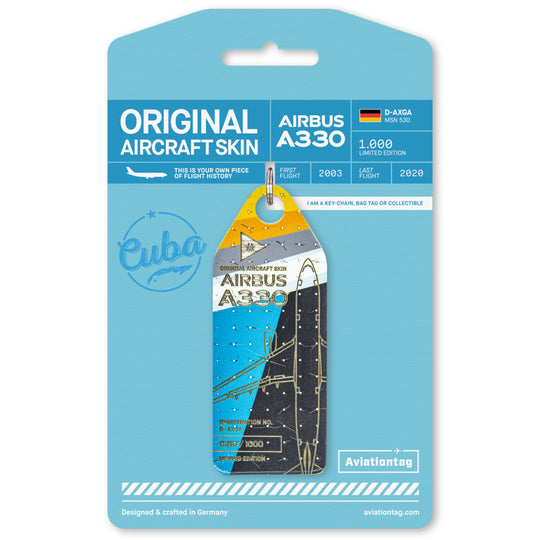 Aviationtag Airbus A330 D-AXGA Cuba Aircraft Tag Edition Tricolor Variation 1