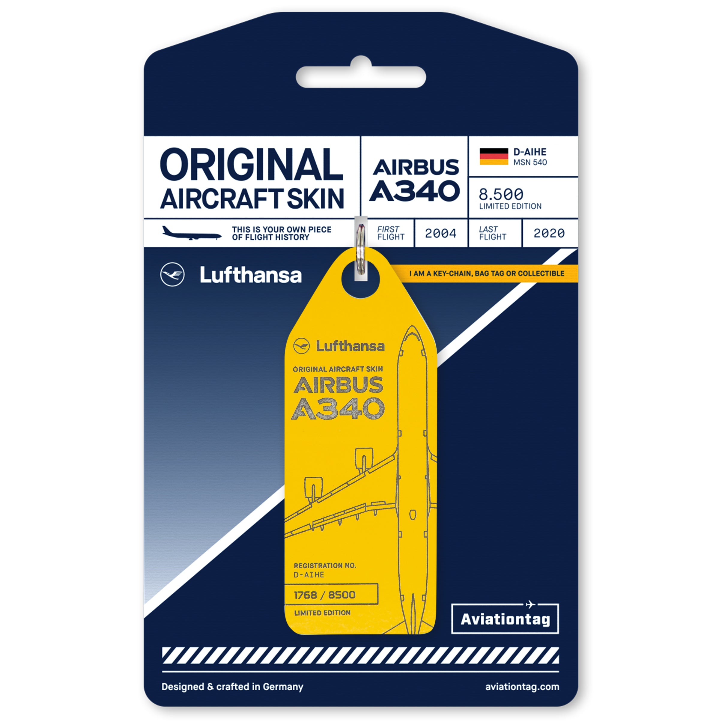 Aviationtag x Lufthansa Upcycling Edition: Airbus A340-600 D-AIHE