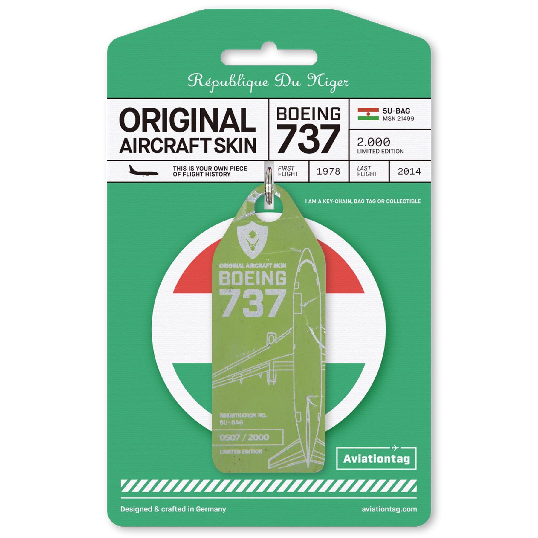 AVIATIONTAG ニジェール政府専用機 5U-BAG Boeing 737 5U-BAG – Travel Back with Aviationtag to 1978