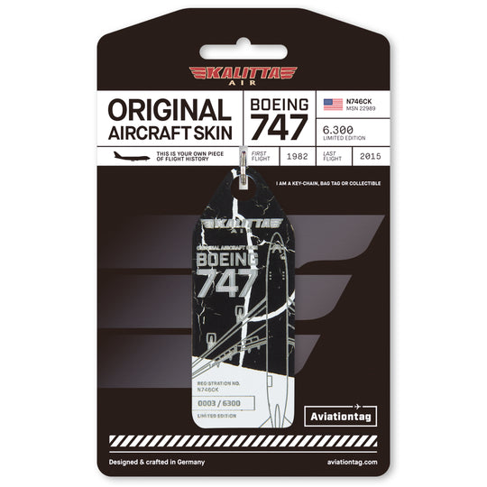 Aviationtag x Kalitta Air Boeing 747-200F Aircraft Tag Edition Black/White with Packaging