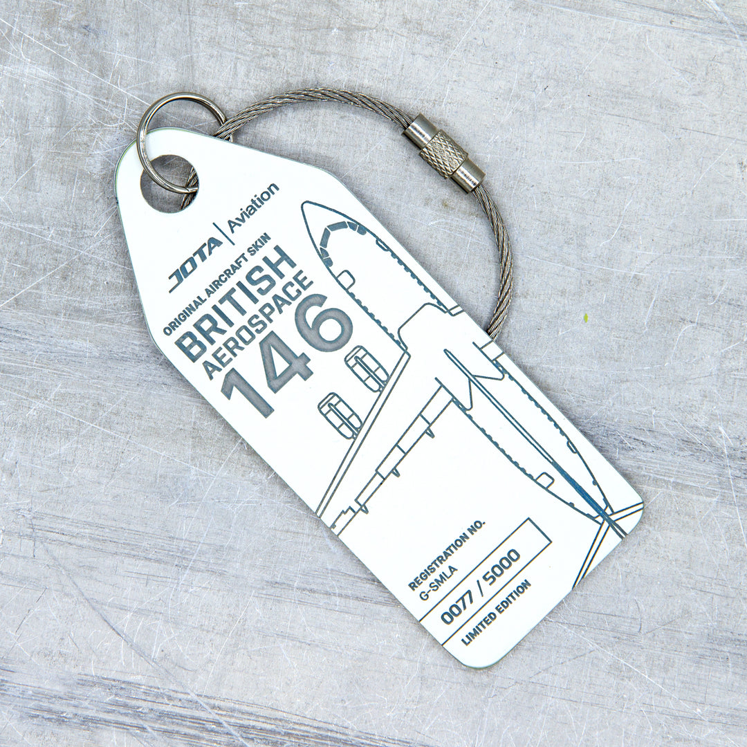 Jota Aviation BAe 146 G-SMLA White  Plane Tag 