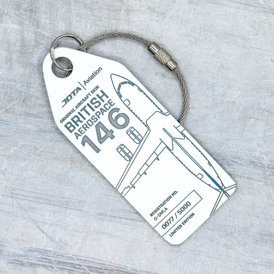 Jota Aviation BAe 146 G-SMLA White  Plane Tag 