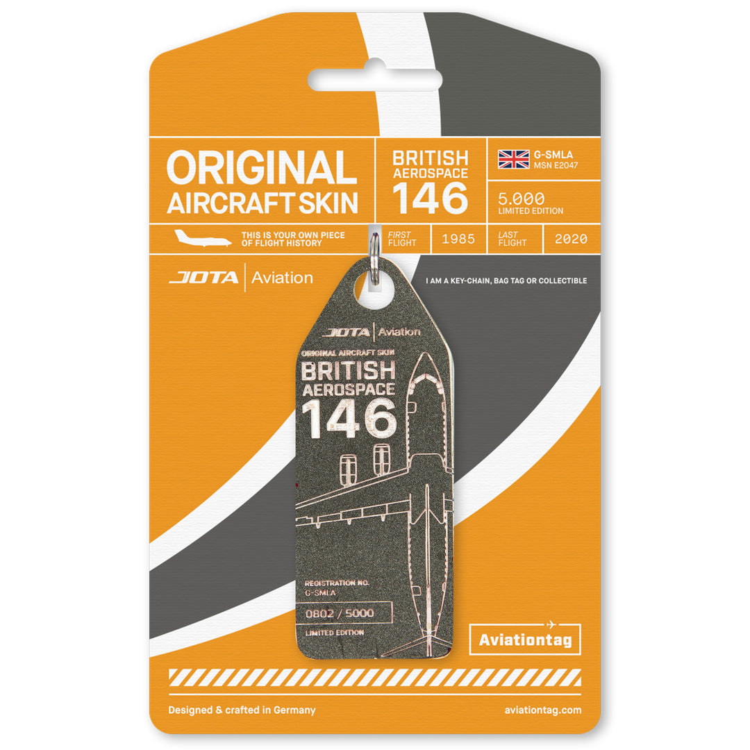 Jota Aviation BAe 146 G-SMLA Bi Colored Grey With Cardboard