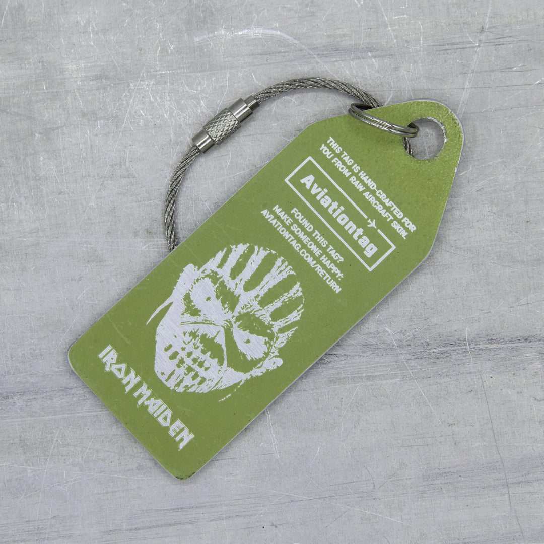 Aviationtag x Iron Maiden Ed Force One Edition Boeing 747 TF-AAK Aircraft Tag  Backside