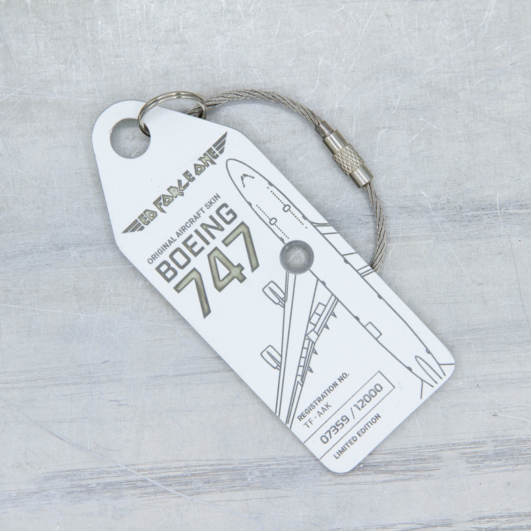 Ed Force One Aviationtag mit Nietenlöchern – Einzigartig & limitiert