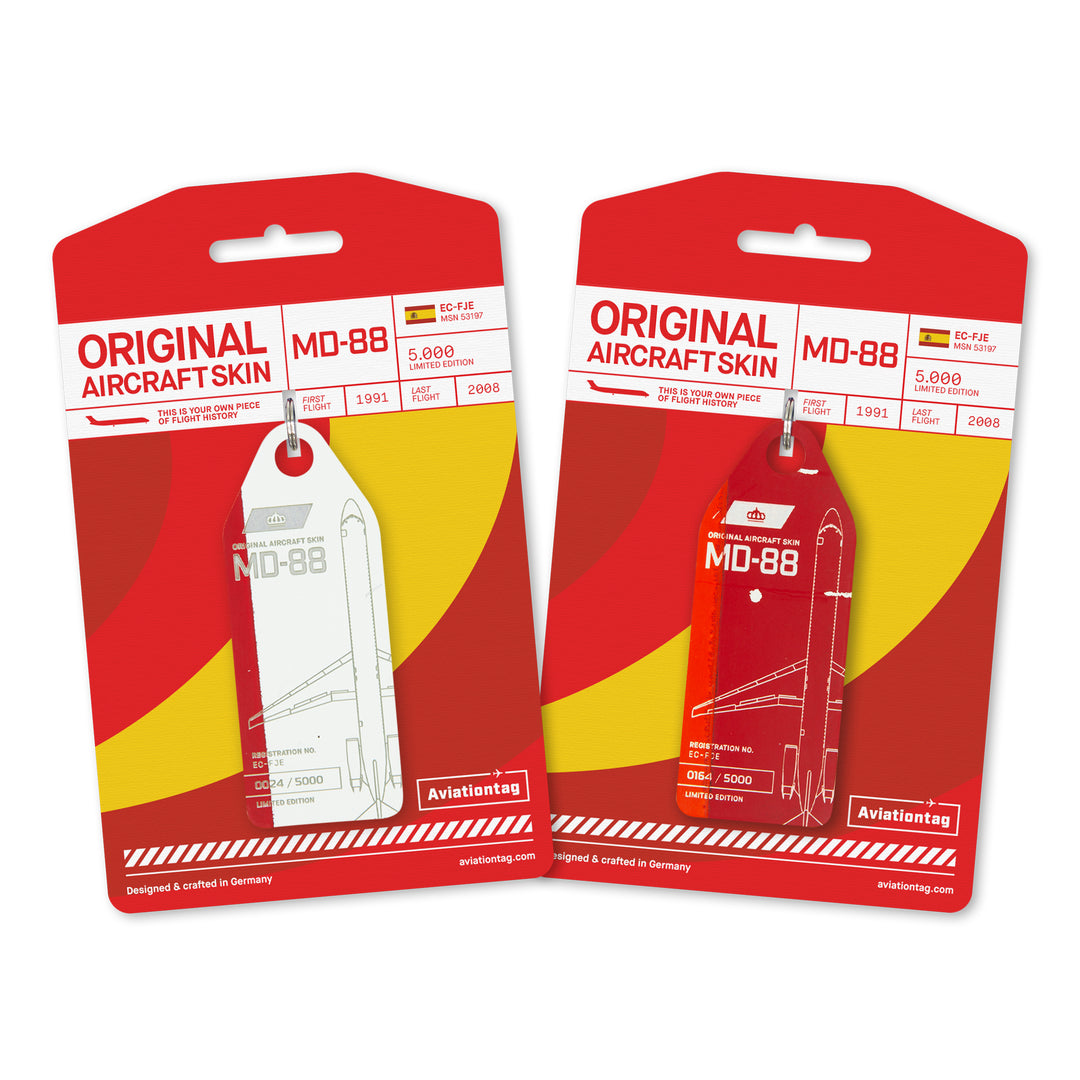 Aviationtag McDonnell Douglas MD-88 EC-FJE Edition Bicolor Variations