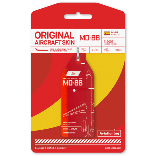 Aviationtag McDonnell Douglas MD-88 EC-FJE Edition Red/Red Bicolor