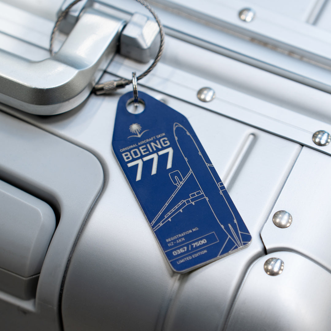 Saudi Arabian Airlines Boeing 777-200 Aviationtag Edition HZ-AKN Blue Aircraft tag