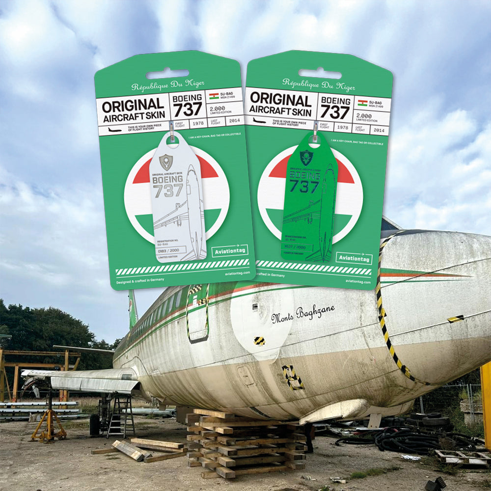 Aviationtag Boeing 737 5U-BAG Aircraft Tag Edition Mobile Banner