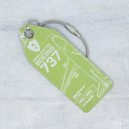 Aviationtag Boeing 737-200 Republique du Niger Aircraft Tag Edition - Light green Aviationtag 